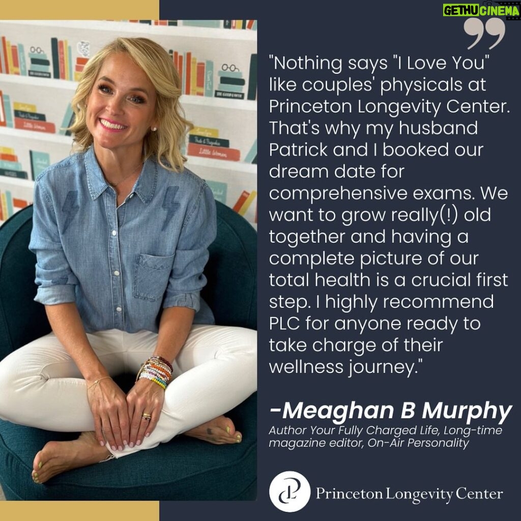 Meaghan B. Murphy Instagram - We’re excited to share Meaghan Murphy’s inspiring experience at Princeton Longevity Center! The Woman’s Day Editor-in-Chief and author of “Your Fully Charged Life,” invested in her health at Princeton Longevity Center. Choosing wellness over a romantic getaway, her journey included comprehensive diagnostic tests, nutrition insights, fitness assessments, and more. Now armed with knowledge, Meaghan is geared for a healthier, longer future. Read more about Meaghan’s experience at Princeton Longevity Center when you click on the link in our bio!