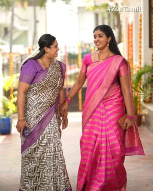 Meera Krishna, Meera Siva Instagram - BTS🌸
 @zeetamizh @zee5tamil #karthigaideepamserial