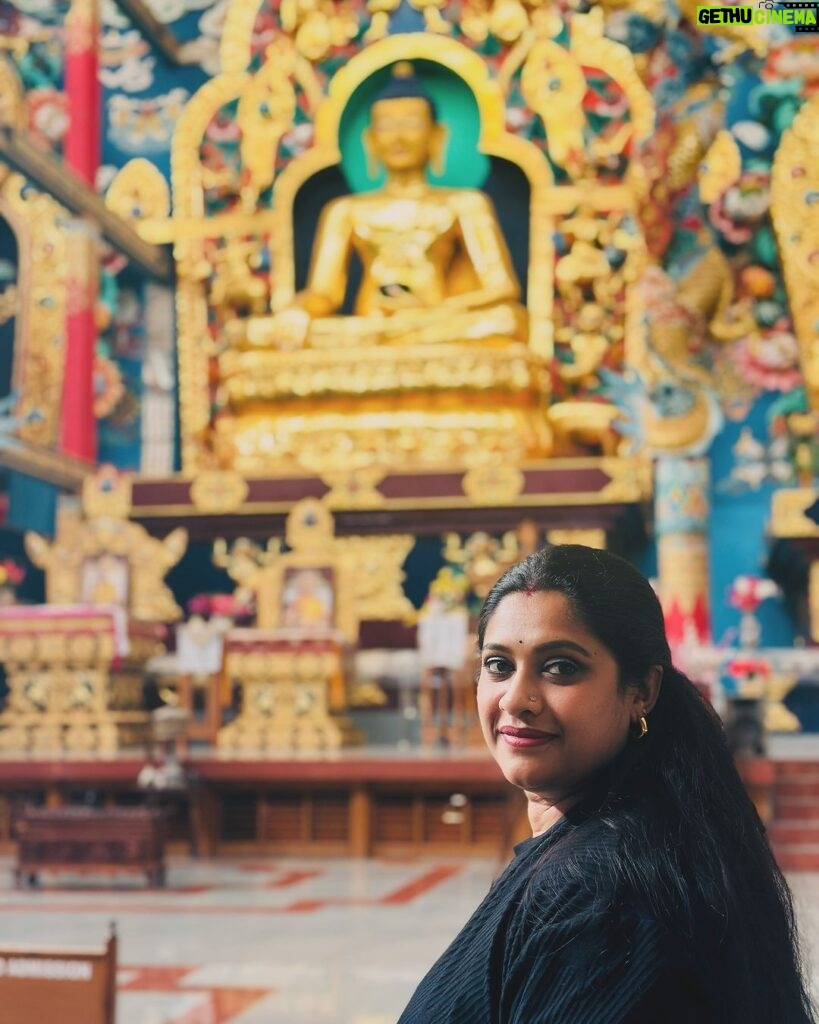 Meera Krishna, Meera Siva Instagram - Om Mani Padme Hum 🙏🏻 Tibetan Golden Temple At Coorg