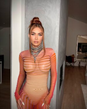 Megan Fox Instagram - before you start angrily typing- those are not my nipples, calm down. they are safely and completely hidden under nipple covers so no worries, we will all live another day without a rip in the space-time continuum