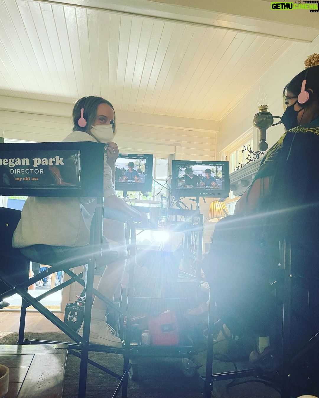 Megan Park Instagram - I’ve lost count what week we’re on filming “My Old Ass”. All I know is I’ve gotten to jet ski to work and it’s really hard to not give away who our incredibly insane cast includes… also, I’ve never laughed so hard in my life.