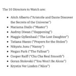 Megan Park Instagram - I am so stunned and grateful to be included on this list and among this group of talented humans. Thank you @variety 🥺❤️