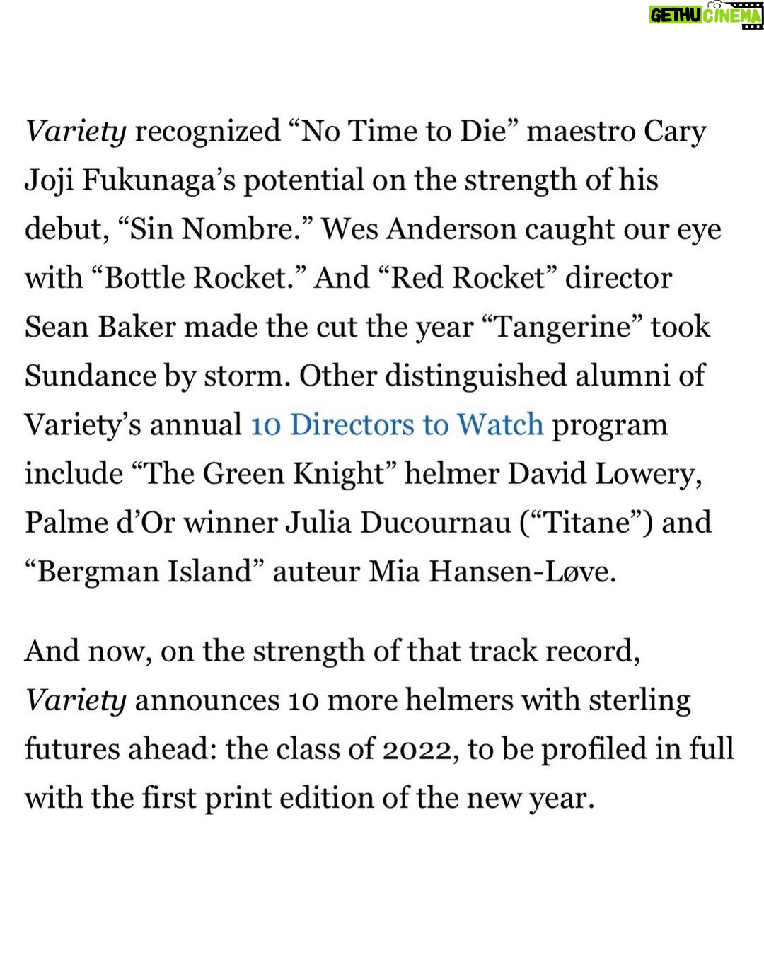 Megan Park Instagram - I am so stunned and grateful to be included on this list and among this group of talented humans. Thank you @variety 🥺❤️