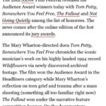 Megan Park Instagram – Another award?! So moved and honored to also accept the Audience Choice Award for The Fallout from @sxsw but it’s not without a heavy heart. I wish The Fallout was a movie about a problem we USED to have… but clearly, this is not the case. Something. Must. Change. 💔