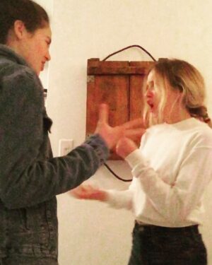Megan Park Instagram - Headbanging to a Broadway showtune is v normal for us. @shailenewoodley (should have seen our leaps honestly they were fire)