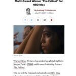 Megan Park Instagram – Thrilled to finally announce that “The Fallout” has found the most incredible home at Warner Bros & @hbomax PINCH ME?! Thank you to everyone involved in this film every step of the way ❤️