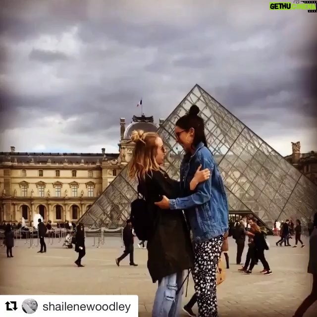 Megan Park Instagram - #Repost @shailenewoodley with @repostapp ・・・ this is how @meganparkithere and I feel about the new @maisonvalentino collection. #fashionweek #paris #pumped #unprecedentedvalentino photo credit: elias Paris, France