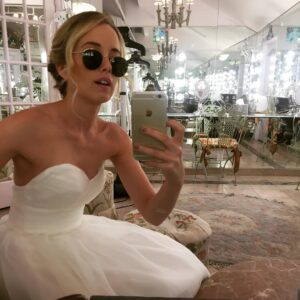 Megan Park Instagram - Movie weddings are fun cause you can wear uggs under ur dress and chew gum during the ceremony 👸💅😎
