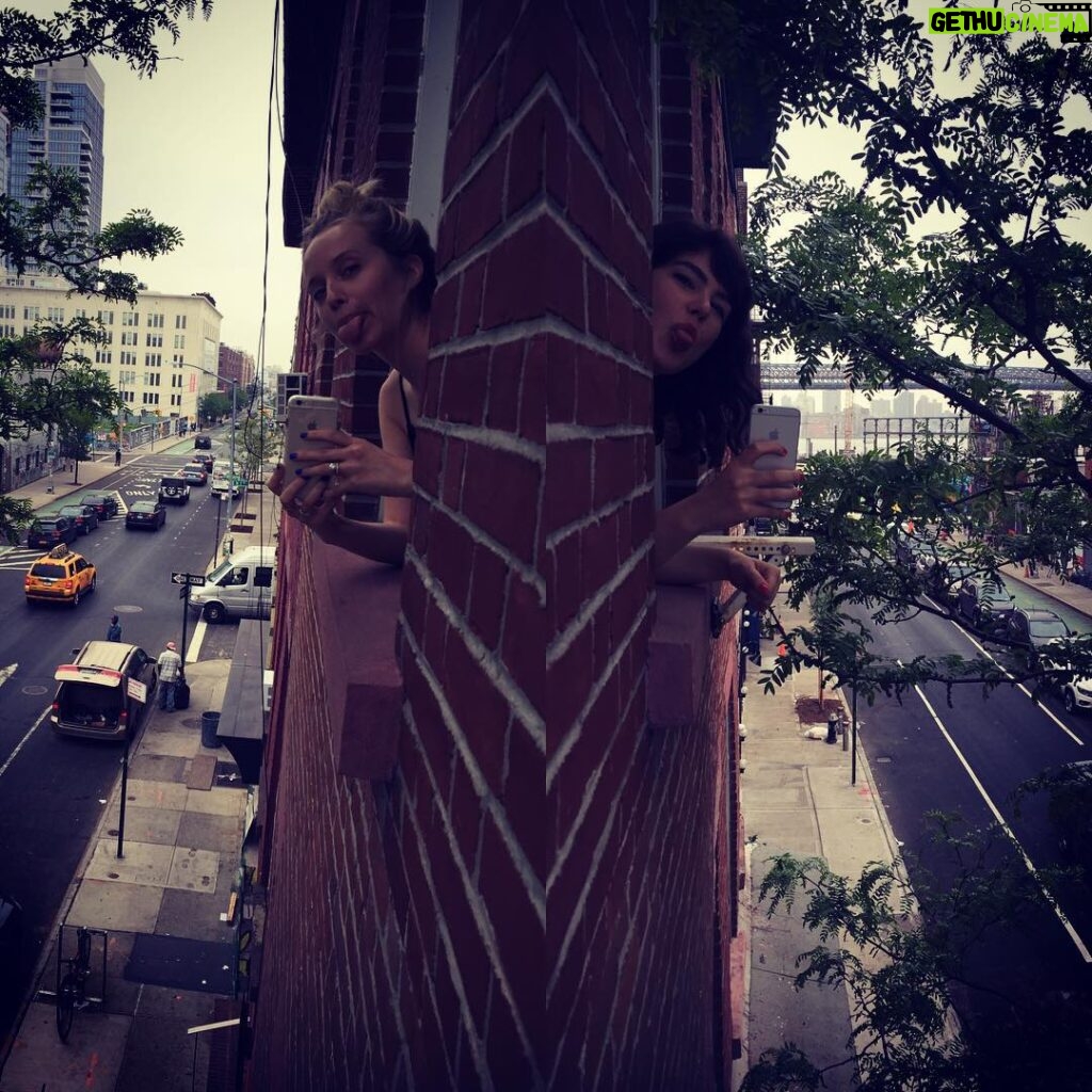 Megan Park Instagram - Living our best lives and ultimate truths in NYC @katieboland13 Williamsburg NYC