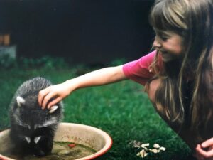 Megan Park Instagram - My mom sent me this today and it brought back such sweet memories and childhood hair envy?! (Re raccoon: long story but my mom is essentially dr. doolittle)