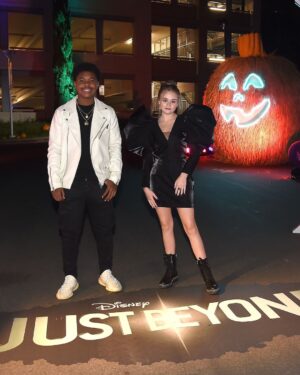 Megan Stott Instagram - Thank you @disneyplus for a amazing night❤ Absolutely love this look! #Hallowstream

Stylist: @madisonguest @fashion_finds 
Dress: @ysl 
Shoes: @vincecamuto 
Makeup: @edwardcruz 
Hair: @drtn 
Jewelry: @maisonmiru @elisepaigejewelry 

BTS COMING SOON👻