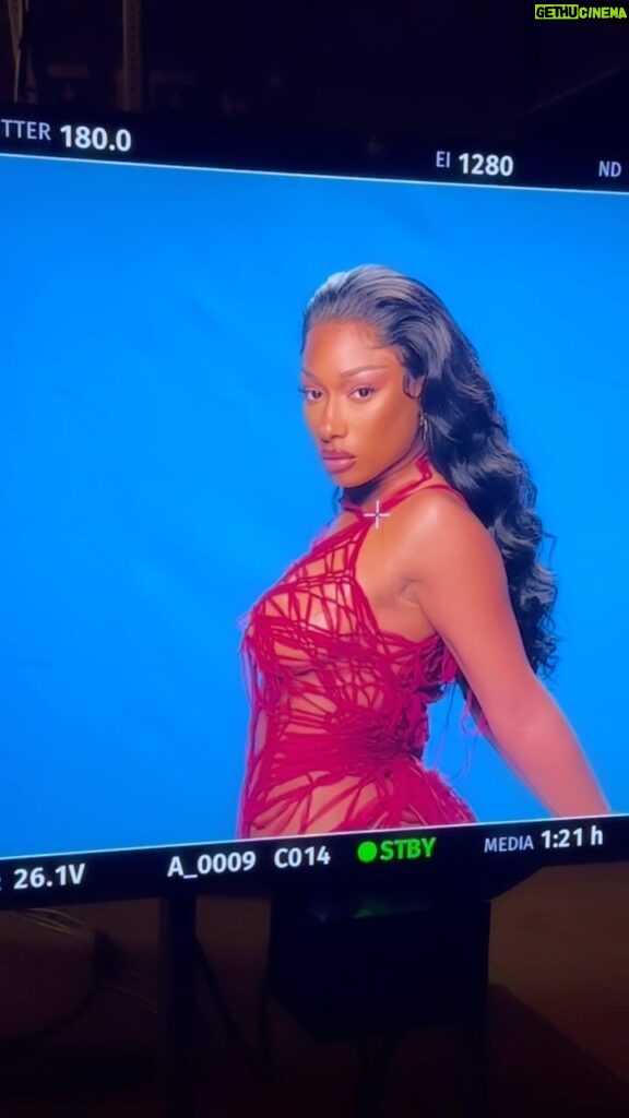 Megan Thee Stallion Instagram - Fresh out thee cameraaaa 🔥 TURN ME UP lol !!! Hotties yall want thee #HISS bts 🎬👀