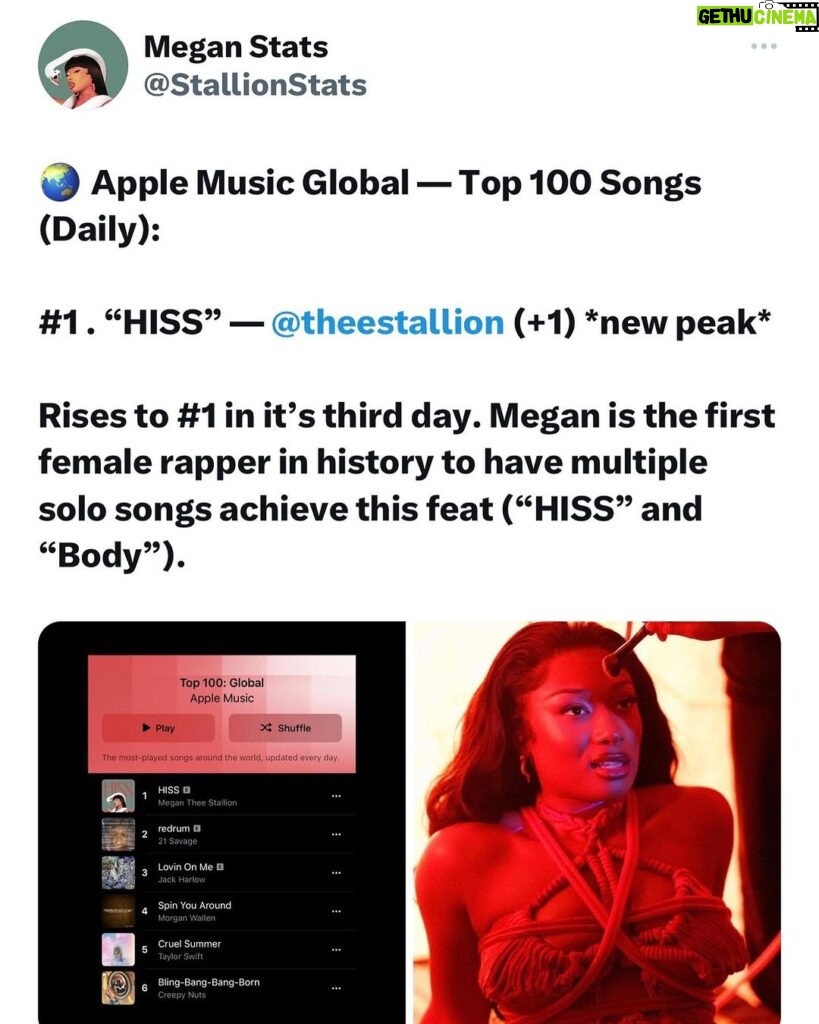 Megan Thee Stallion Instagram - Good morninggg!!! 🐍🔥 #HISS OUT NOW