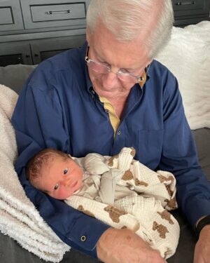 Meghan Trainor Instagram - On July 1st (our 7 year anniversary of our first date) we welcomed Barry Bruce Trainor into the world 🐻💙

He was a big boy at 8lbs 7oz...and sideways (transverse), but we had an amazing, successful c-section, and I finally got my skin to skin time! Thank you to all of the incredible doctors and nurses who took such great care of us❤️