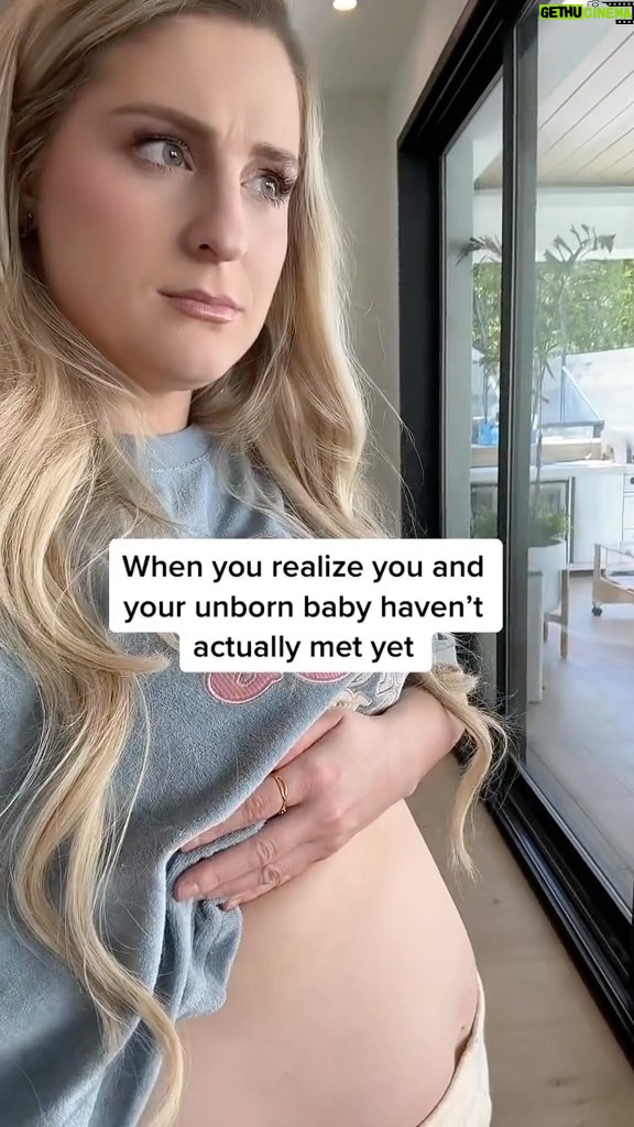 Meghan Trainor Instagram - Cant wait to meet you! 💖 We almost 8 months pregnant!! 🥲 #31weekspregnant