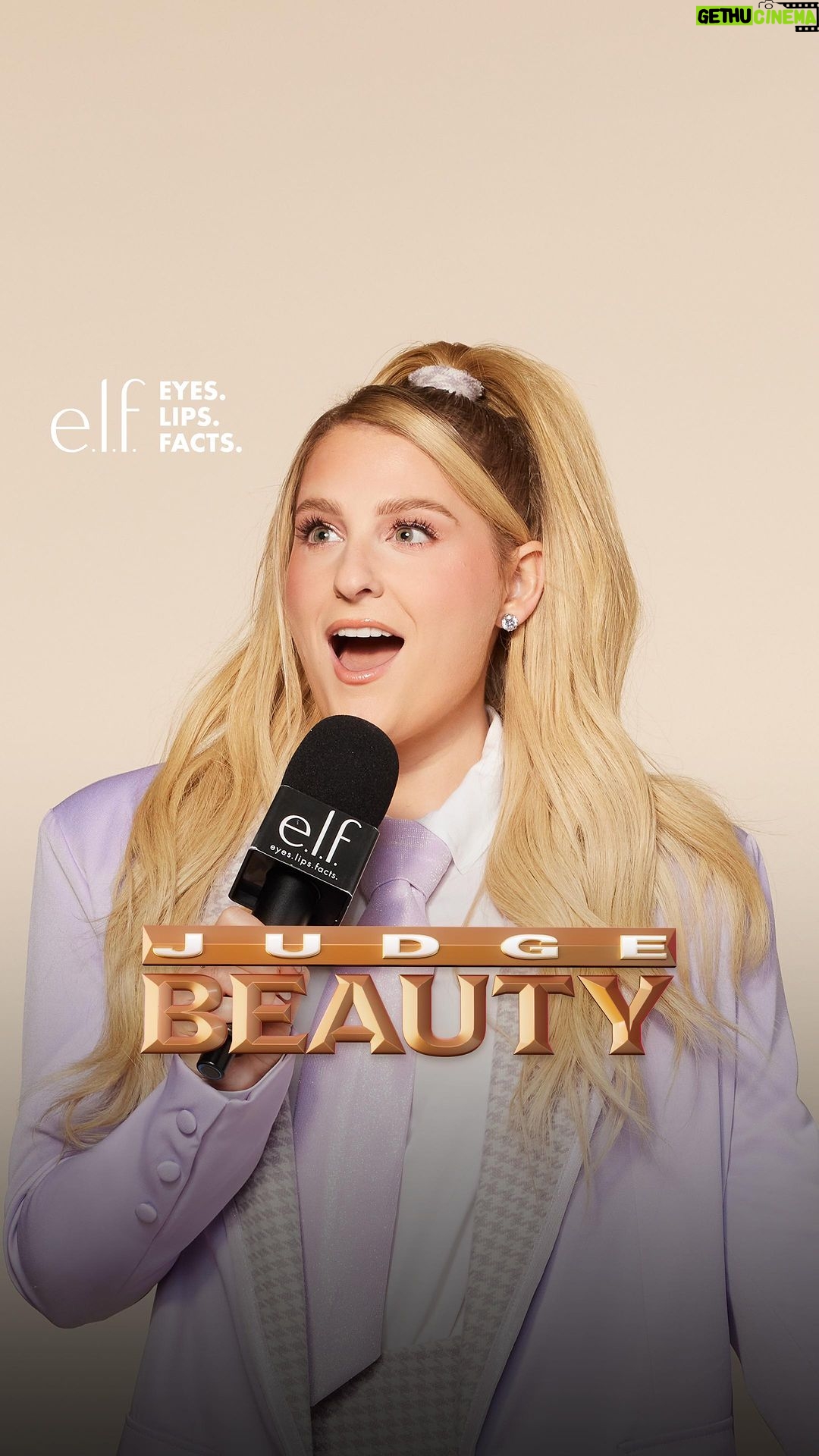 Meghan Trainor Instagram - I’m reporting live from e.l.f. Court for the Big Game and you better tune in Feb 11… ✨ @elfcosmetics #eyeslipsfacts