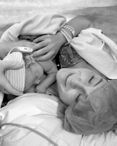Meghan Trainor Instagram - On July 1st (our 7 year anniversary of our first date) we welcomed Barry Bruce Trainor into the world 🐻💙 He was a big boy at 8lbs 7oz...and sideways (transverse), but we had an amazing, successful c-section, and I finally got my skin to skin time! Thank you to all of the incredible doctors and nurses who took such great care of us❤️