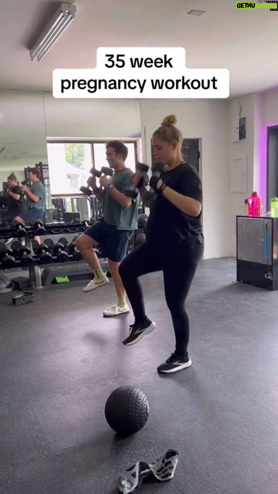 Meghan Trainor Instagram - @rebeccabroxfit taught me how STRONG I am…💪💖 especially when I’m entering my last month of pregnancy! More tips on all of this and more in my book #dearfuturemama #35weekspregnant #pregnancyworkout