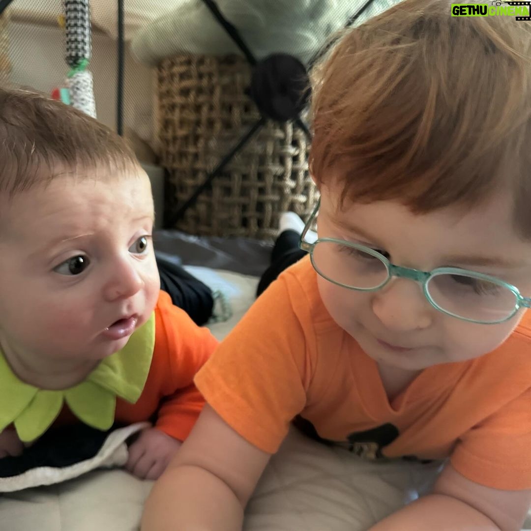 Meghan Trainor Instagram - Riley and Barry’s 1st Halloween together 🩵🧡