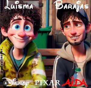 Melani Olivares Instagram - Los personajes de Aida ,como si fuéramos muñequitos de Disney, imaginados por la fantástica @missfinster_ 🤍🤍🤍🩷