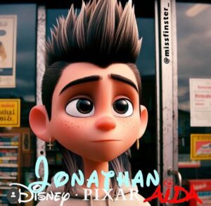 Melani Olivares Instagram - Los personajes de Aida ,como si fuéramos muñequitos de Disney, imaginados por la fantástica @missfinster_ 🤍🤍🤍🩷
