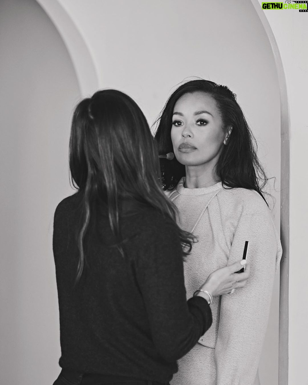 Melanie Liburd Instagram - Hello BTS black and white 🖤 Downtown Los Angeles