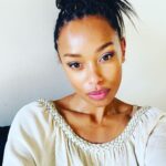 Melanie Liburd Instagram - Pretty set makeup #theidol Los Angeles, California