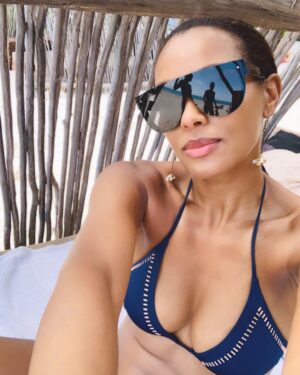 Melanie Liburd Instagram - Catching those LA autumn rays on this birthday eve. Wow what a year of craziness and blessings ✨✨✨ #scorpioseason