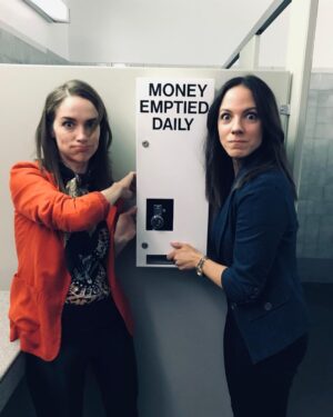 Melanie Scrofano Instagram - Big Tampon’s had their hands our pockets long enough. And honestly? This outfit is a great tampon-machine-heist outfit. There. I said it.