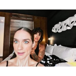 Melanie Scrofano Instagram - TIFF bts

1) my car didn’t arrive on time so my heroes drove me and it was so much better that way 

2) @mar_gordon and @aniyanandybeauty made me look good and we had fun doing it

3) The red dress was another option but I panicked and made them choose and they chose….

4)blue

5) not mad about it

6) to get to @etcanada we had to walk through a gym so I got a workout in

7) Jeff brought the boys back so we could be together for dinner and the crust I’m holding in this photo looks like a penis sorry ‘bout that

8) The moment after Amanda Brugel said some VERY NICE THINGS about our movie. Great Q&A with very good questions and wonderful crowd ( you know who you are but I won’t tag you because that would be rude #girlsnight)

9) a quick snuggle before a very tough departure…

10) see you in a few weeks my snuggle buddies and thank you for everything ♥️♥️♥️♥️♥️♥️💋💋💋💋💋💋💋💋
