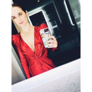 Melanie Scrofano Instagram - TIFF bts

1) my car didn’t arrive on time so my heroes drove me and it was so much better that way 

2) @mar_gordon and @aniyanandybeauty made me look good and we had fun doing it

3) The red dress was another option but I panicked and made them choose and they chose….

4)blue

5) not mad about it

6) to get to @etcanada we had to walk through a gym so I got a workout in

7) Jeff brought the boys back so we could be together for dinner and the crust I’m holding in this photo looks like a penis sorry ‘bout that

8) The moment after Amanda Brugel said some VERY NICE THINGS about our movie. Great Q&A with very good questions and wonderful crowd ( you know who you are but I won’t tag you because that would be rude #girlsnight)

9) a quick snuggle before a very tough departure…

10) see you in a few weeks my snuggle buddies and thank you for everything ♥️♥️♥️♥️♥️♥️💋💋💋💋💋💋💋💋