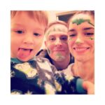 Melanie Scrofano Instagram - before we had kids, I used to have a recurring nightmare that jeff and I broke up and that I could never have kids because he was the only person in the world I wanted to have babies with. Happy Father’s Day, my love. Sorry the dog ate the cake but also why’d you get a dog that eats cake