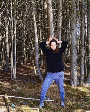 Melanie Scrofano Instagram - (Easter) Sundays are for haulin’ (Easter) stones. 

There’s a special place in Heaven for nature lovers, that’s what I always say ♥️🐣 🌲