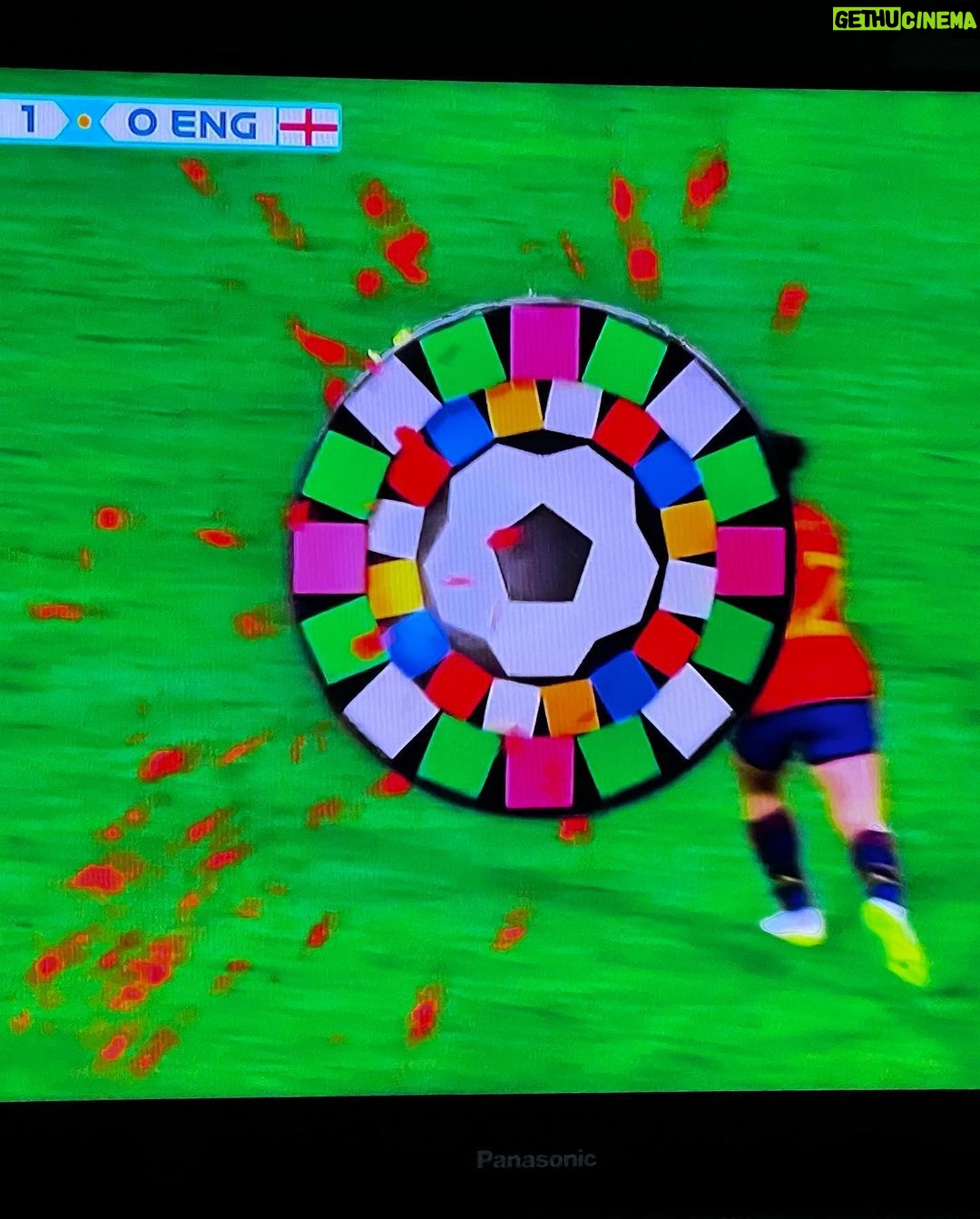 Melanie Scrofano Instagram - Batel being a World Cup fan.