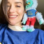 Melanie Scrofano Instagram - Well, it’s not everyday you get something in the mail that makes you feel like a kid at Christmas (looking at you, library fine collection notices). My friend and sometime orgy-buddy @emilyhampshire has written her own book called Amelia Aierwood: Basic Witch. She also sent me my new best friend Spaghetti the Yeti to read it with. AND a T-shirt so people know who my ride-or-die is. A portion of proceeds of sales of this book go to @myfriendsplace to help end youth homelessness. ♥️♥️♥️♥️♥️♥️♥️