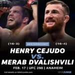 Merab Dvalishvili Instagram - Henry Cejudo and Merab Dvalishvili get their wish for a clash of contenders 🔥 #UFC298 🔗 FULL STORY IN BIO