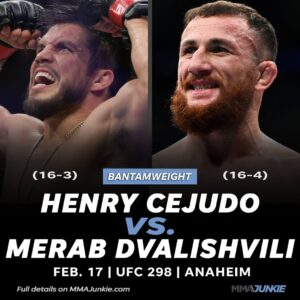 Merab Dvalishvili Instagram - Henry Cejudo and Merab Dvalishvili get their wish for a clash of contenders 🔥 #UFC298

🔗 FULL STORY IN BIO