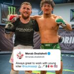 Merab Dvalishvili Instagram - Merab 🤝 Raul (via @merab.dvalishvili)