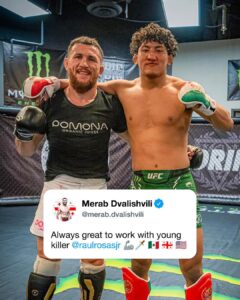 Merab Dvalishvili Instagram - Merab 🤝 Raul (via @merab.dvalishvili)