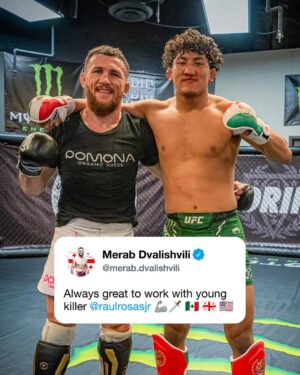 Merab Dvalishvili Instagram - Merab 🤝 Raul (via @merab.dvalishvili)