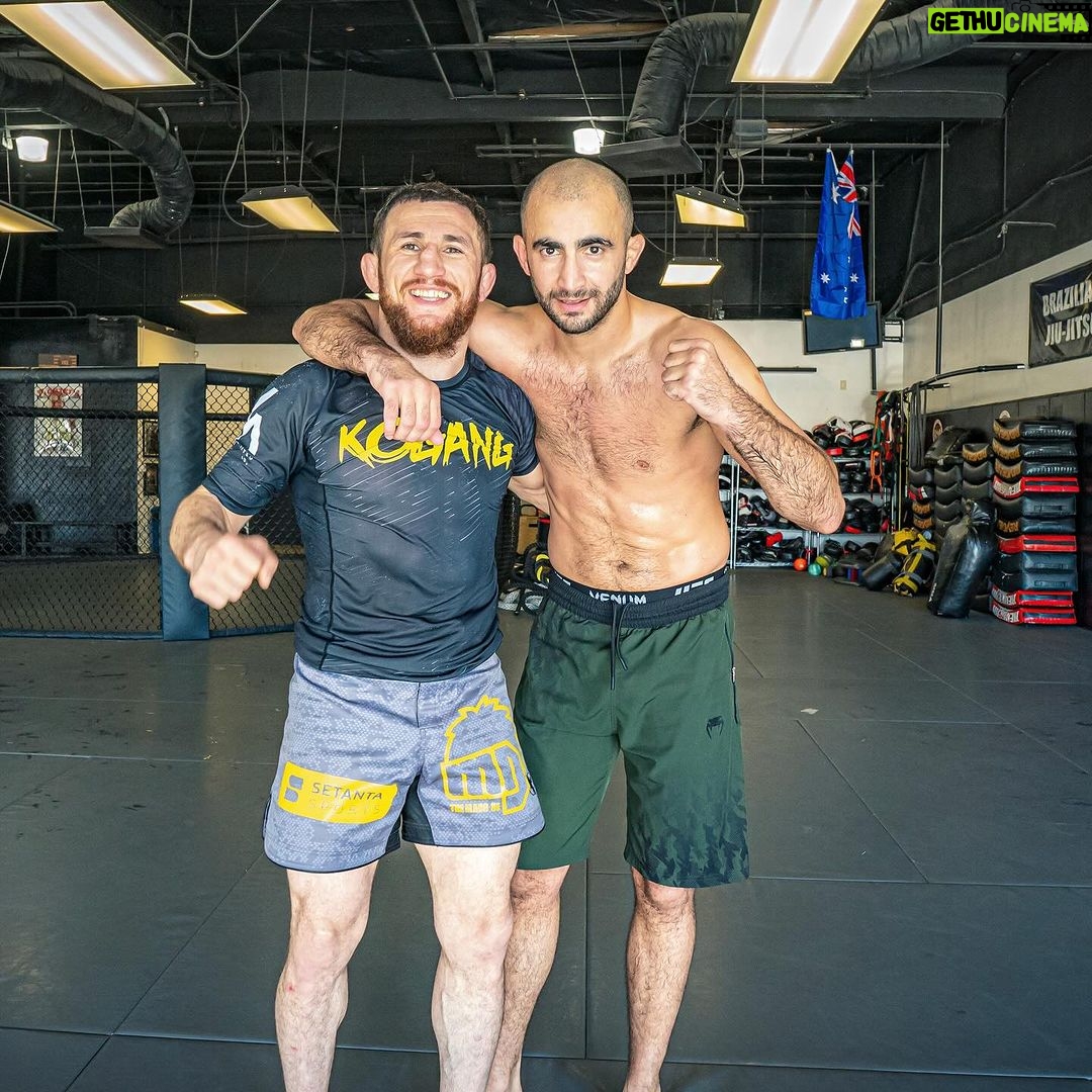 Merab Dvalishvili Instagram - Good training with Giga and his team. Let’s go Giga you got this! December 16 👊🔥⚔️ Kings Mma