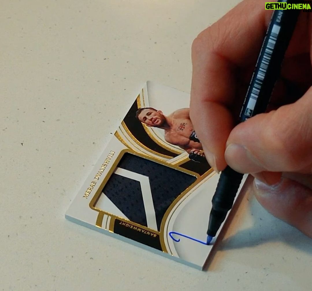 Merab Dvalishvili Instagram - Another batch of @paniniamerica cards signed … ✍️🦾 Las Vegas, Nevada