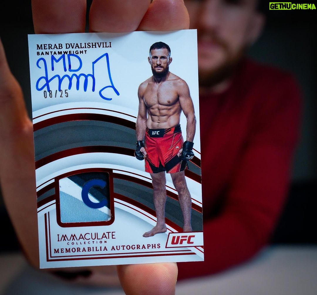 Merab Dvalishvili Instagram - Another batch of @paniniamerica cards signed … ✍️🦾 Las Vegas, Nevada