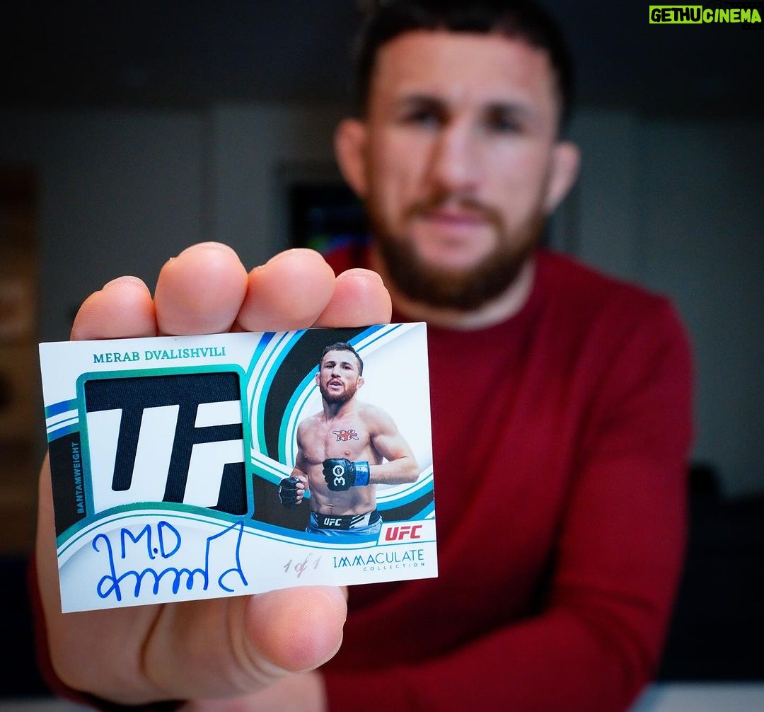 Merab Dvalishvili Instagram - Another batch of @paniniamerica cards signed … ✍️🦾 Las Vegas, Nevada