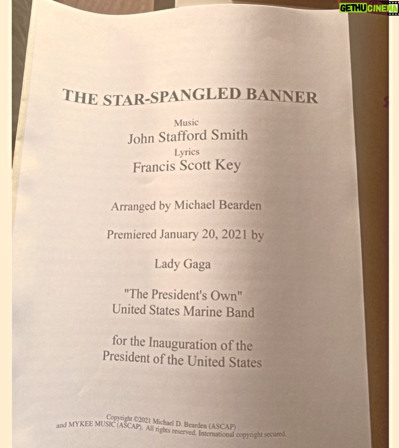 Michael Bearden Instagram - It was an epic and historic day! On many levels! ⠀ ⠀ From the south side of Chicago, to the west side of the Capitol! ⠀ ⠀ It was my honor to have been chosen, to arrange, conduct the orchestra, and ‘put my spin’ on this country’s centuries old anthem. ⠀ ⠀ Proud of my girl Gaga! Thankful to Joe and, Kamala, for their incredible grace during this process. ⠀ ⠀ I hope you all enjoyed it! M~ #Gratitude #inauguration2021 ⠀ ⠀ ⠀ (I was going to post this on Friday, but my respect for Hank Aaron put a pause on that!)