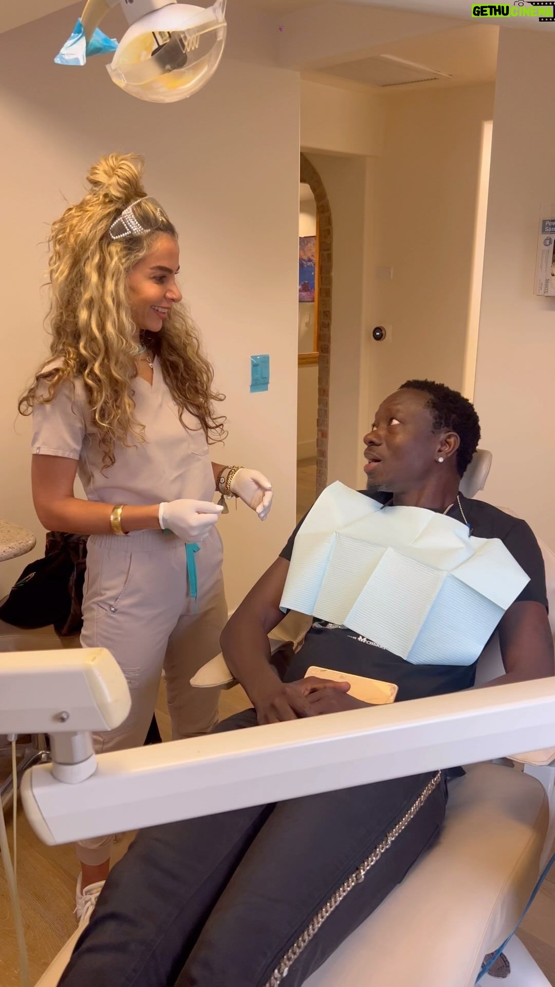 Michael Blackson Instagram - Guess why my teeth got messed up? Best answer wins $100 cash app. Thanks for saving me @lechicdentist