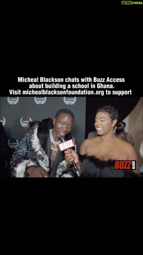 Michael Blackson Instagram - @buzz_access chatted with Micheal Blackson about his philanthropy work at the 3rd Annual Impact Awards. @michaelblackson is transforming lives through quality education in Ghana, Africa. Visit michaelblacksonfoundation.org to donate and support 📚