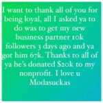 Michael Blackson Instagram – Special thanks to @kkvsh @gambo_ii @mimize1 @bonifaceogunti @cousinskeether @tebogocthobejane @ndo_champ and @fatherdmw55 for helping me reach my goal. @david_a_steinberg congrats you’ve reached 100k followers