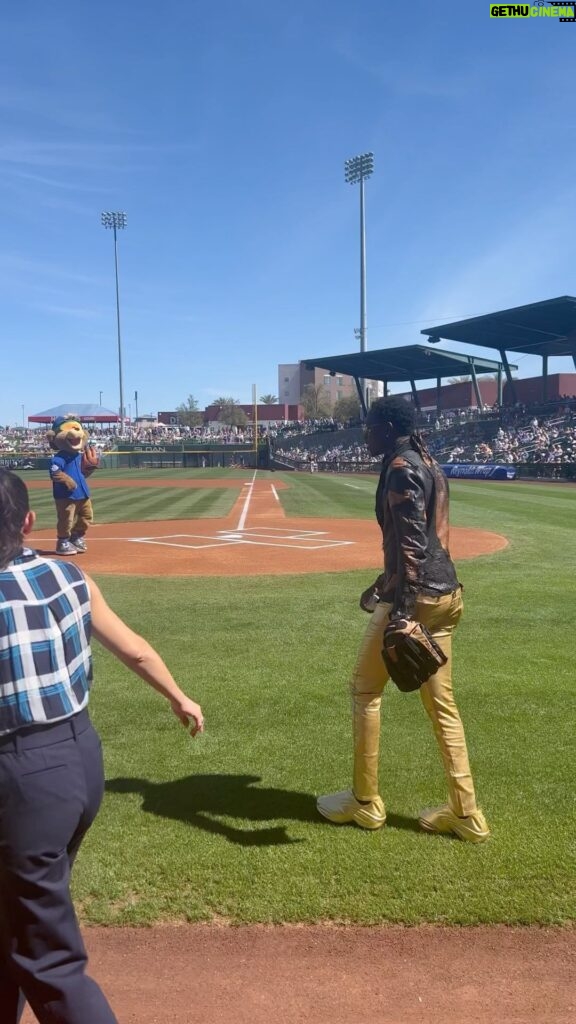 Michael Blackson Instagram - Had fun with the Chicago Cubs at spring training game. Meet me this weekend at the Schaumburg Improv Chicago.