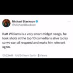 Michael Blackson Instagram - I can’t believe this lying dehydrated leprechaun said he told me to build a school lmao. I only built a free school so the kids can whip your ass for free Modasucka